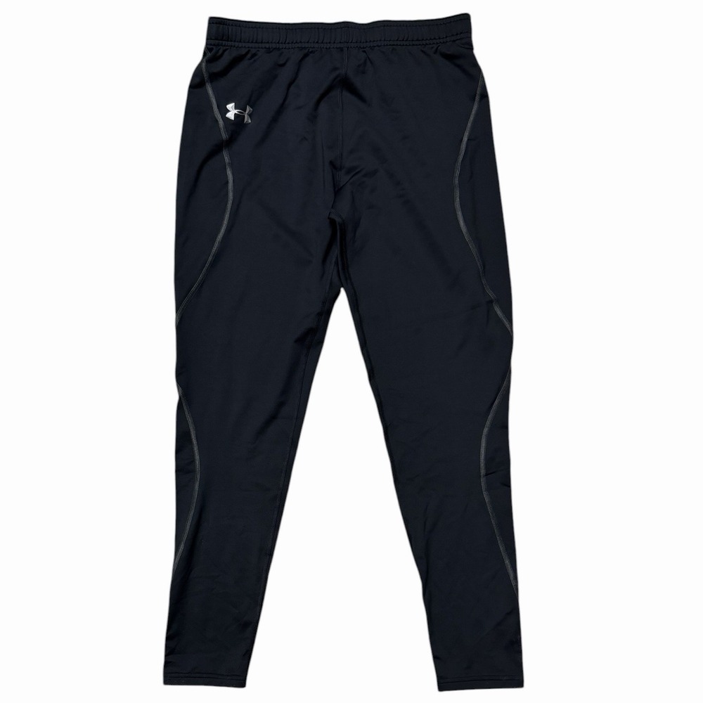 Under‎ Armour ColdGear Mens Fitted Leggings Black Compression Base Pants Large